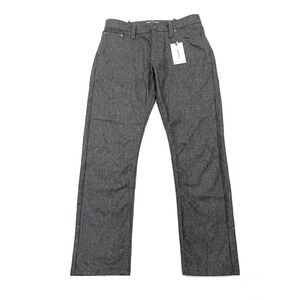 NWT SuitSupply Wool Button Fly Trousers 33x32 Heather Gray Made in Italy